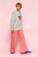karavan loungewear planet fall winter 26' collection mellow trousers pink red lines
