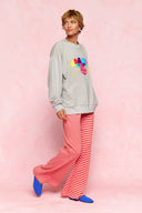 karavan loungewear planet fall winter 26' collection rainbow sweater grey