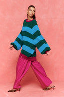 karavan fall winter 26' collection adeline knitted pullover green ciel