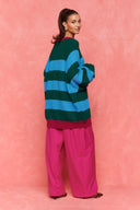 karavan fall winter 26' collection adeline knitted pullover green ciel