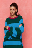 karavan fall winter 26' collection adeline knitted pullover green ciel