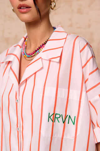karavan clothing fashion krvn spring summer 26 nai collection zinnia shirt orange
