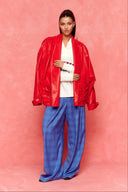 karavan fall winter 26' collection megara jacket faux leather red