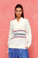 karavan fall winter 26' collection ira knitted pullover white