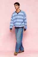 karavan men fall winter 26' collection antonio sweater blue