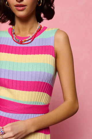 karavan clothing fashion spring summer 26 nai collection maisie knitted top multicolor stripes