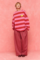 karavan fall winter 26' collection mira trousers checked fuchsia