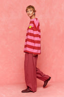 karavan fall winter 26' collection britt longsleeve pink red lines
