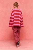 karavan fall winter 26' collection britt longsleeve pink red lines