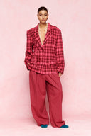 karavan fall winter 26' collection elaya jacket checked fuchsia