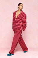 karavan fall winter 26' collection mira trousers checked fuchsia