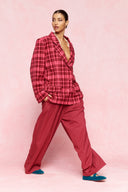 karavan fall winter 26' collection elaya jacket checked fuchsia