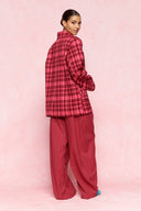 karavan fall winter 26' collection elaya jacket checked fuchsia