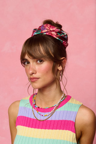 Tribe Scrunchie (Aqua Floral)