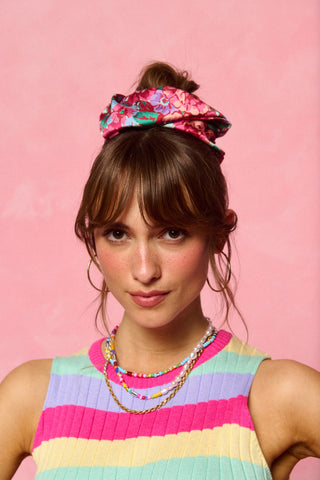 Tribe Scrunchie (Aqua Floral)