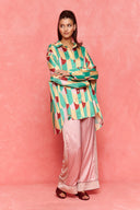 karavan fall winter 26' collection mathy shirt pink yellow bordeaux
