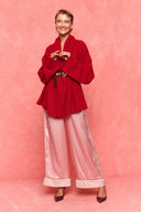 karavan fall winter 26' collection uma knitted cardigan red