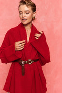 karavan fall winter 26' collection uma knitted cardigan red