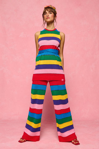 karavan clothing fashion spring summer 26 nai collection audrey knitted top multicolor stripes