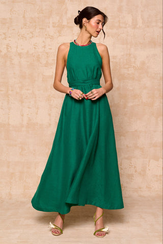 karavan clothing fashion krvn spring summer 26 nai collection myrto dress green