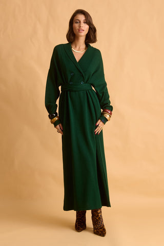 karavan clothing fashion fall winter 25 homecoming krvn collection naoko knitted dress green