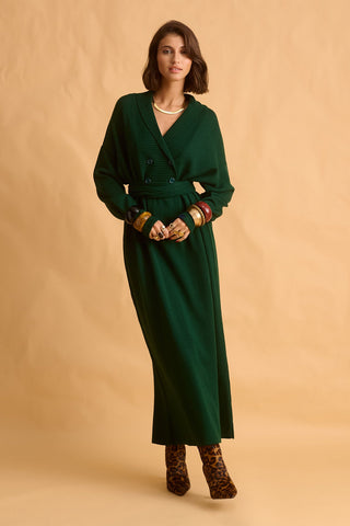 karavan clothing fashion fall winter 25 homecoming krvn collection naoko knitted dress green