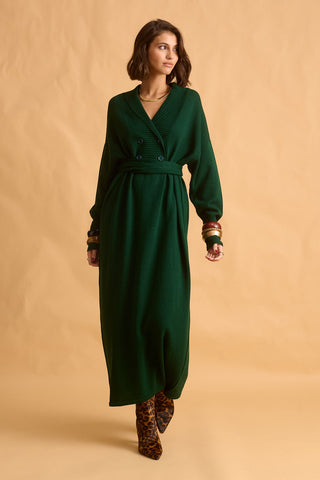 karavan clothing fashion fall winter 25 homecoming krvn collection naoko knitted dress green