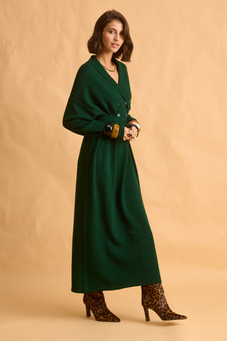karavan clothing fashion fall winter 25 homecoming krvn collection naoko knitted dress green