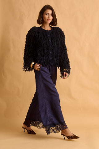 karavan clothing fashion fall winter 25 homecoming krvn collection kristin knitted cardigan blue