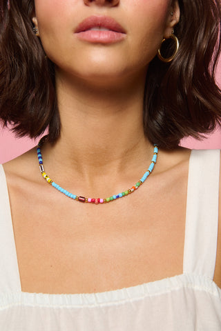 karavan clothing fashion spring summer 26 nai collection golden colorful beads necklace