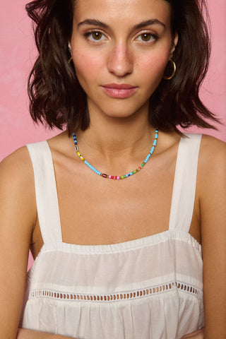 karavan clothing fashion spring summer 26 nai collection golden colorful beads necklace
