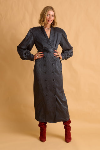 karavan clothing fashion fall winter 25 homecoming krvn collection nina dress dark grey