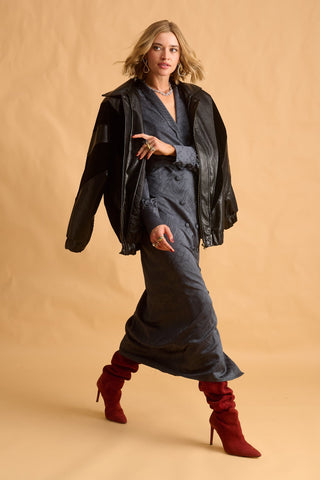 karavan clothing fashion fall winter 25 homecoming krvn collection nina dress dark grey