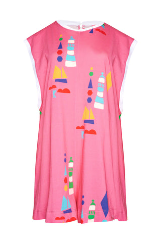 karavan clothing fashion spring summer 26 nai weekendwear collection nina shorts jumpsuit pink lighthouse