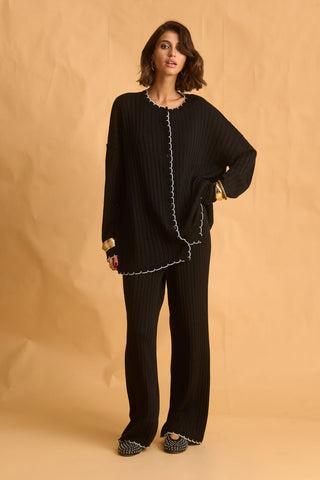 karavan clothing fashion fall winter 25 homecoming krvn collection noella knitted trousers black