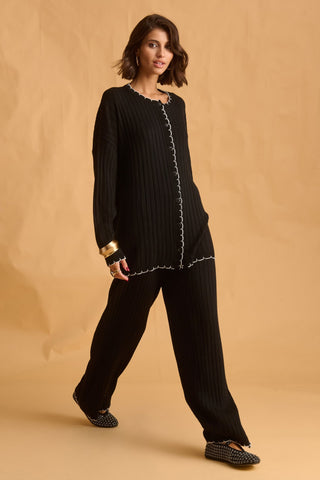 karavan clothing fashion fall winter 25 homecoming krvn collection cherith knitted shirt black