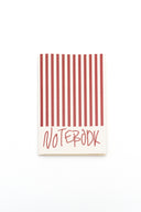 karavan planet fall winter 26' collection notebook paper burgundy stripes