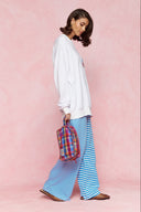 karavan loungewear planet fall winter 26' collection glaze pouch checked multicolor