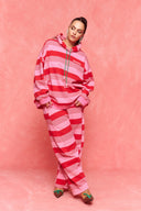 karavan fall winter 26' collection orenda sweatpants pink red lines