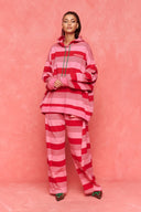 karavan fall winter 26' collection zendaya hoodie pink red lines