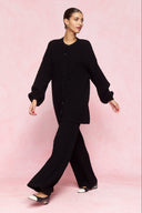 karavan fall winter 26' collection manuela knitted cardigan black