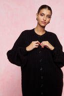 karavan fall winter 26' collection manuela knitted cardigan black