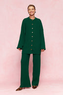 karavan fall winter 26' collection orlanda knitted trousers green