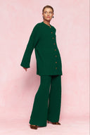 karavan fall winter 26' collection manuela knitted cardigan green