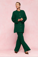 karavan fall winter 26' collection manuela knitted cardigan green