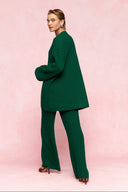 karavan fall winter 26' collection manuela knitted cardigan green