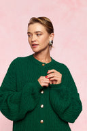 karavan fall winter 26' collection manuela knitted cardigan green