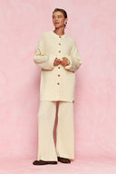 karavan fall winter 26' collection manuela knitted cardigan ivory