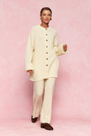 karavan fall winter 26' collection manuela knitted cardigan ivory