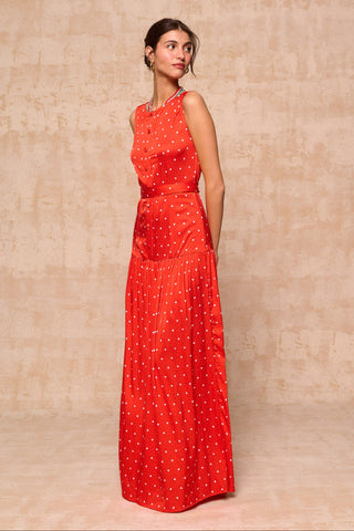 karavan clothing fashion krvn spring summer 26 nai collection paisley dress polka red